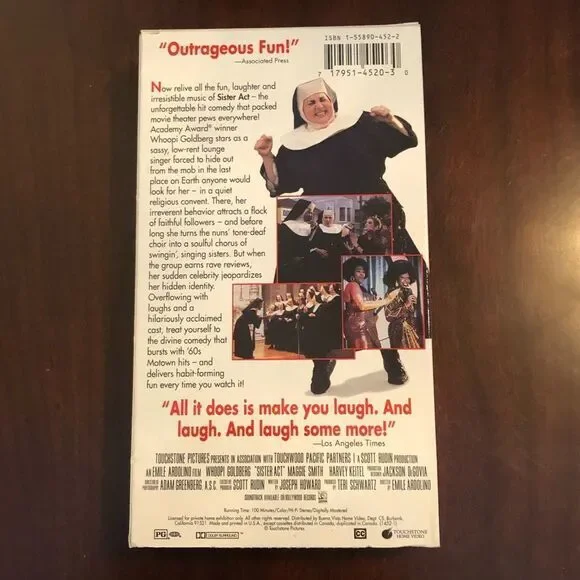 Sister Act VHS with Whoopi Goldberg, Vintage,‎ 1992 - Picture 3 of 3